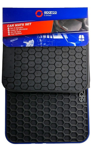 Sparco Alfombra De Goma  Piezas Car Mats Azul 3 Piezas