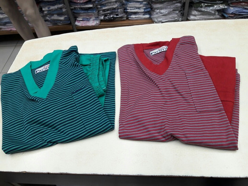 Imagen 6 de 7 de Pijama Niño Jersey Algodón Peinado C/rayada P/liso