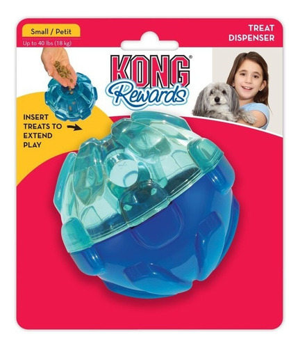 Aperitivo Kong Rewards Ball Small Libera Blue para perros