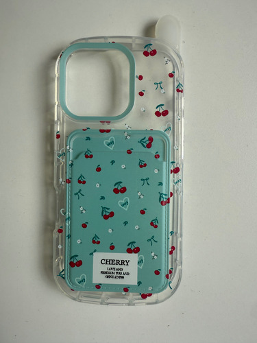 Carcasa Iphone 15 Con Porta Tarjeta Transparente Estampado