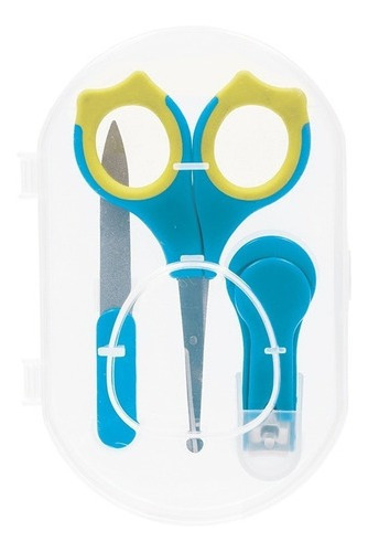 Kit Manicure De Bebê Tesoura Lixa Cortador Case Unhas Buba
