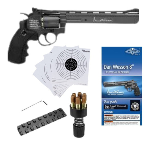 Revolver Dan Wesson 8  Black Co2 Bbs .177 (4.5mm) Xtr P