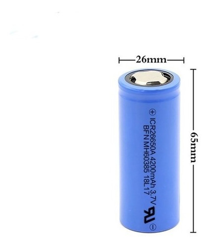 Batería Bfn Recargable Icr 26650 4200mah 3.7v X Unidad