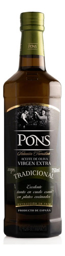 Aceite Oliva Premium Extra Virgen Español Pons 750ml Vidrio