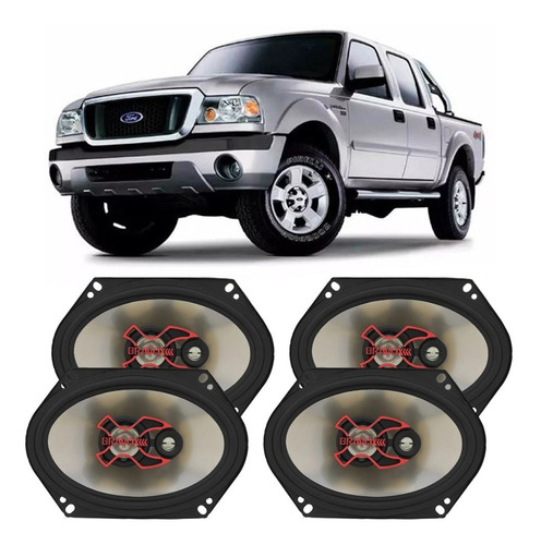 Kit Alto Falante Ford Ranger 2005 A 2009 Bravox 200w Rms