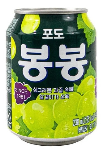 Bebida Coreana Uva Bong Bong 238ml Haitai 