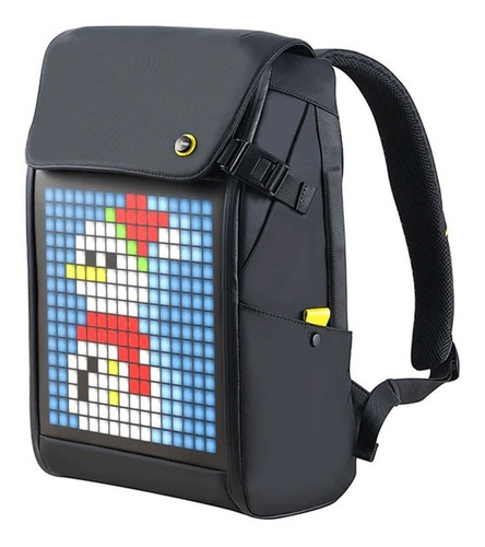 Mochila Divoom Com Painel Em Arte Pixel Divoom Backpack M Cor Preto Desenho do tecido Display