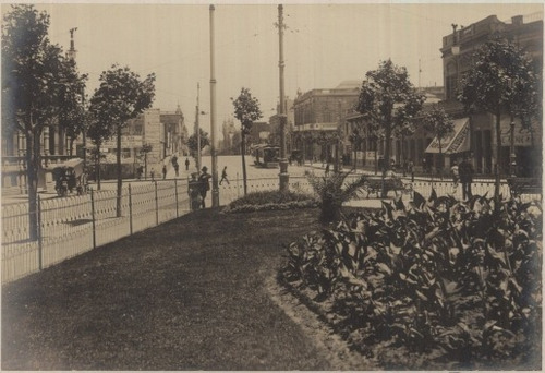 Montevideo Antiguo Plaza Pérez Año 1910 - Lámina 45x30 Cm.
