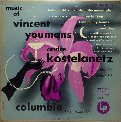 Andre Kostelanetz And His Orchestra Music Of Vincent Youmans