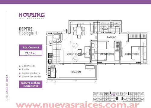 Housing De Boulevard Departamentos De 1 - 2 Y 3 Dormitorios Con Cochera Incluida!!