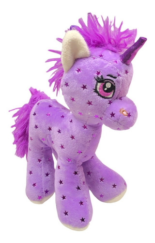 Peluche Unicornio Phi Phi Toys Estrellas Pelaje Suave Violet