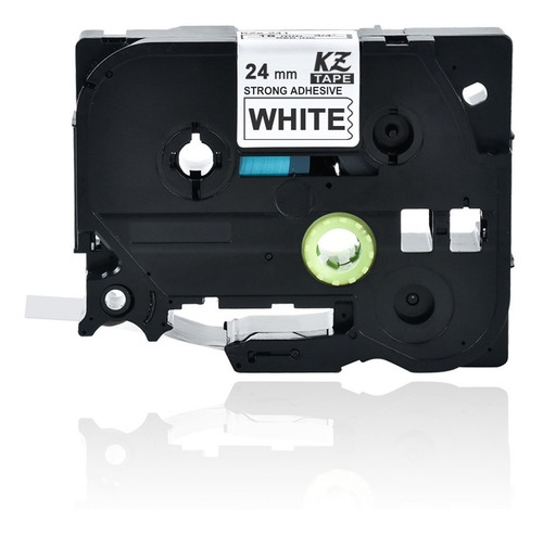 Fita Adesivo Tze-s251 24mm Branco Para Irmão P-touch 10