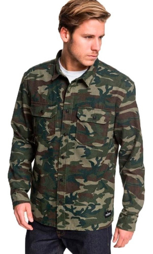  Camisa M/l Quiksilver Lifestyle Hombre Kata Tjuta Camo Cli 