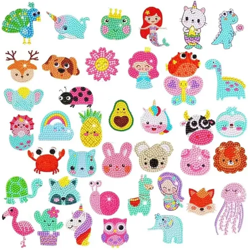 SANLIUBA Diamond Painting Niños,Conjunto de Colgantes de Pintura de Diamantes 5D, 15 Piezas de Decoraciones de Llaveros de Diamantes Diy, Adecuadas Como Regalos para Niñas de 6 a 12 Años SANLIUBA Diamond Painting Niños,Conjunto de Colgantes de Pintura de Diamantes 5D, 15 Piezas de Decoraciones de Llaveros de Diamantes Diy, Adecuadas Como Regalos para Niñas de 6 a 12 Años