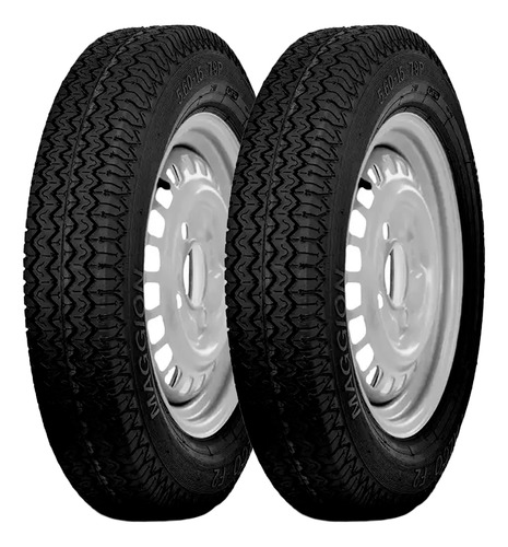Kit 2 Pneus Agrícola Maggion 5.60-15 Falco F2 4 Lonas