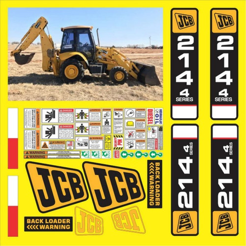 Kit De Calcomanías Para Jcb 214 Series 4