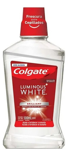 2 Pza Enjuague Bucal Colgate Luminous White Brillant Protege