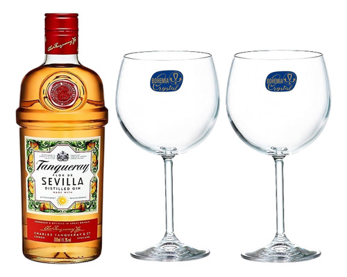 Tanqueray Gin Sevilla Mas 2 Copones Bohemia .¬