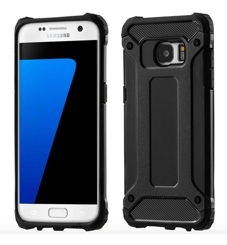 Imagem 1 de 1 de Capa Anti-impacto Hybrid Rugged Para Galaxy S7 - Preta