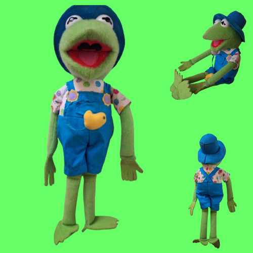 Rana Rene Granjero Peluche 43cm Muppets Hasbro 1993 (Usado)
