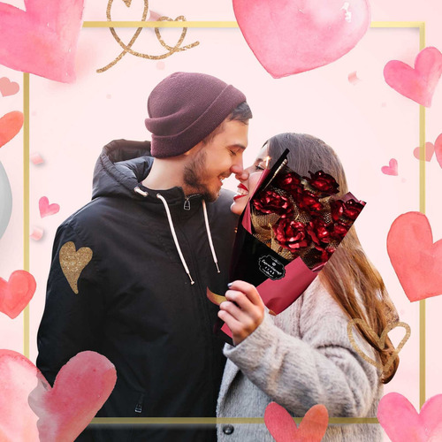 Día De San Valentín Chapado En Oro Rosa Aniversario B3 Js Día De San Valentín Chapado En Oro Rosa Aniversario B3 Js