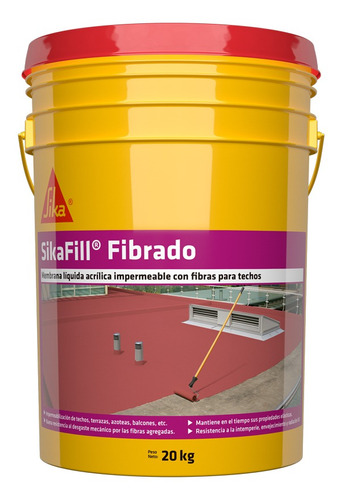 Sikafill Fibrado Imperm Membrana Liq 20kg- Prestigio