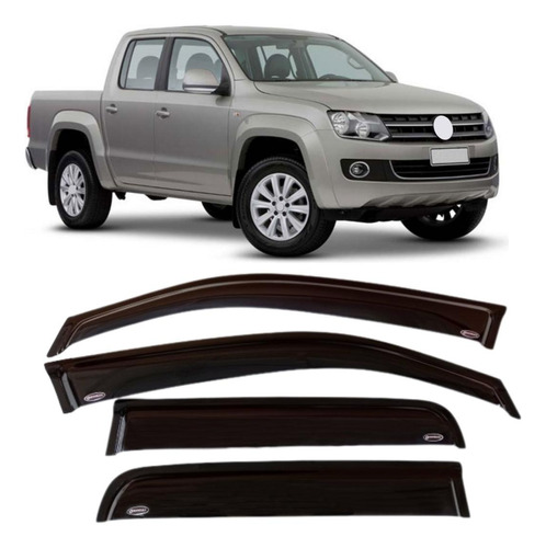 Deflectores De Ventanas Adhesivos (x4) Amarok 2010-2020