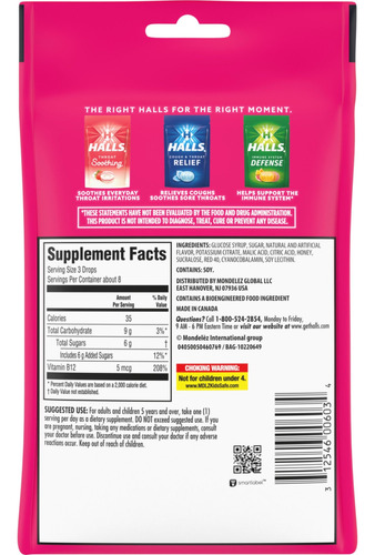 Halls Support 45 Pastillas Strawberry Lemonade Refrescantes
