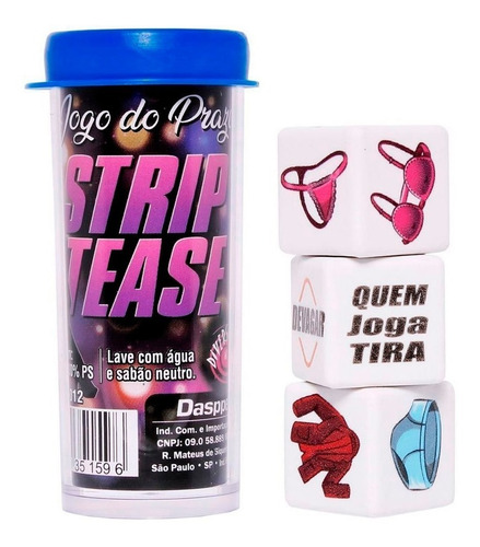 Dados Jodo Do Prazer Strip Tease 03 Cubos Diversão Ao Cubo