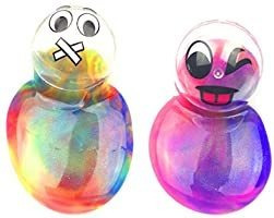 Imagen 3 de 4 de Paquete 2 Pelotas Grandes Slime Emoji Colores Variados