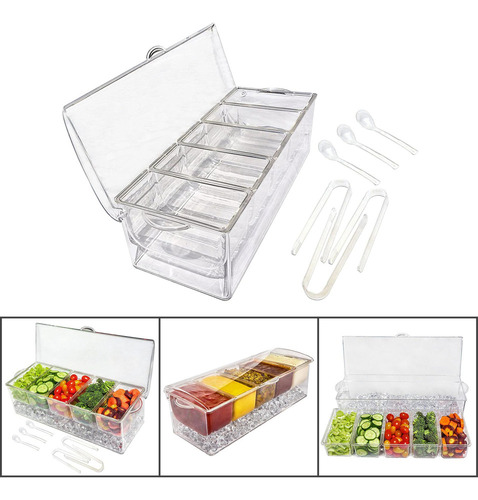 Servidor De Buffet De Comida Fría Servicio De Hielo Con