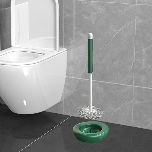 . Escova E Suporte De Vaso Sanitário, 360° Verde Com Base