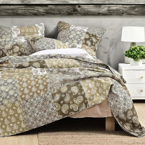 Dada Bedding - Colcha De Edredón De Patchwork Real De Algodó
