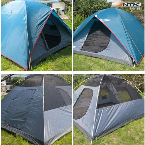Imagen 3 de 10 de Carpa Ntk Indy Gt 3/4 Personas Impermeable 2500mm Trekking