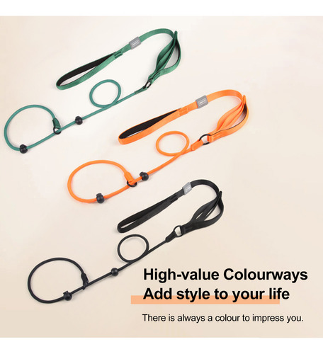 Correa Para Perro Slip Leash, Ajustable, De Una Sola Pieza