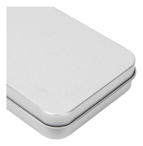 Caja De Hojalata Rectangular Con Tapa - 5 Piezas De Contened