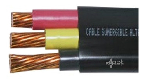 10 Metros Cable Sumergible Cable3x12a Plano 3x12 600v 