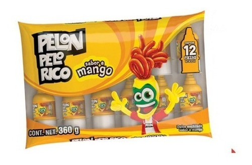 Pelon Pelo Rico Sabor Mango 12pzs Dulce Mexicano Tamarindo