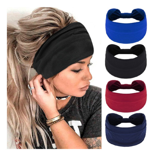 4pcs Bandas Para Cabello Cabeza Diademas Deportiva Elásticas