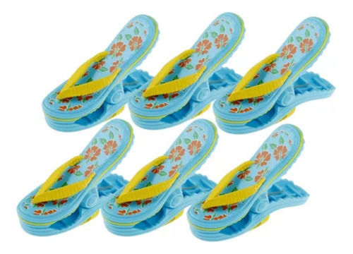 Pp Pack De 6 Clips De Plástico Para Toallas De Playa,