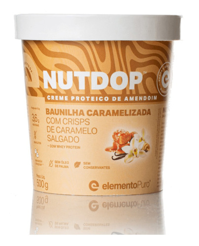 Nutdop Creme De Amendoim Baunilha Caramelizada 500g