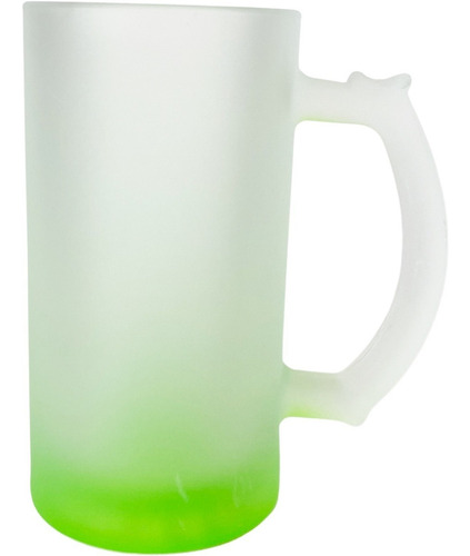 Tarro Cervecero Satinado Verde 16oz Sublimar Sublimacion 6pz Verde