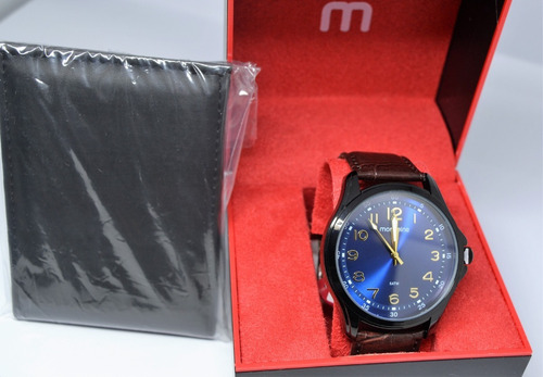Relogio Mondaine Masculino Pulseira De Couro + Kit Carteira