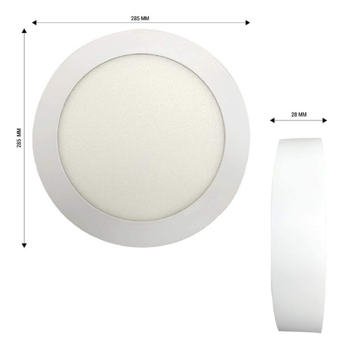Imagen 3 de 10 de Panel O Plafon Led De Adosar O Aplicar 24w Calidad Unilux