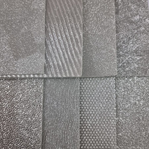Set 8 Polipiel Plateado Textura