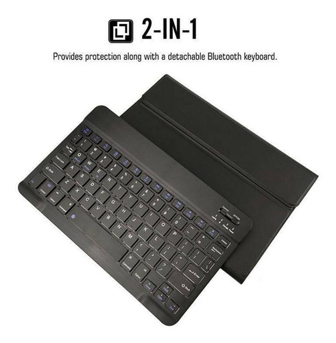 Imagen 3 de 9 de Funda Con Teclado Para Samsung Galaxy Tab A7 10.4 2020 Con Ñ