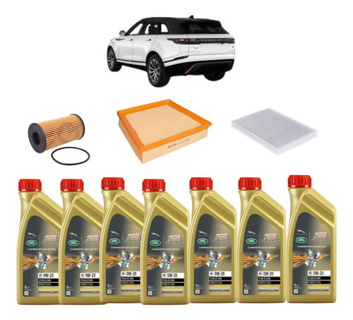Kit Revisao Troca De Oleo Range Rover Velar 2.0 2018 Diante