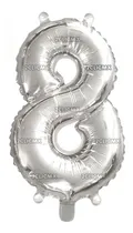 Comprar Globos Metalicos Numero Gigantes 80 Cm Plata Ocho 8 Fiesta
