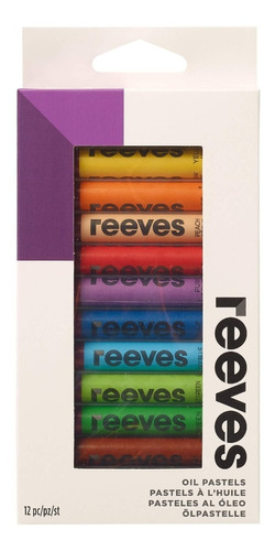 Set Pasteles Al Oleo Reeves Largos X 12 Colores