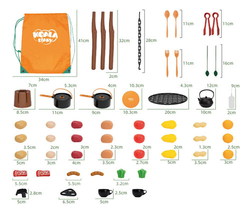 Juego De Juguetes Para Fiesta De Té Para Acampar, Juguetes